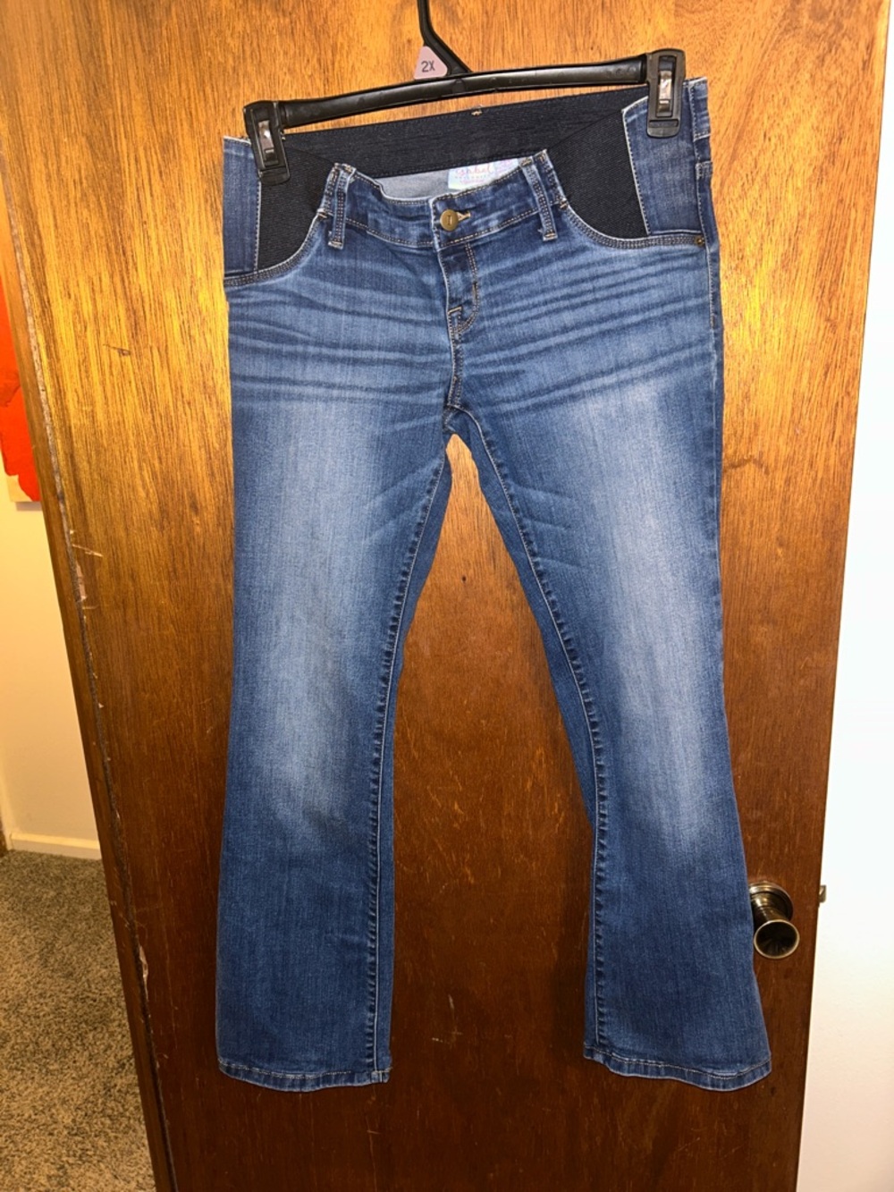 Isabel Maternity by Ingrid & Isabel Blue Stretch Maternity Bootcut Jeans